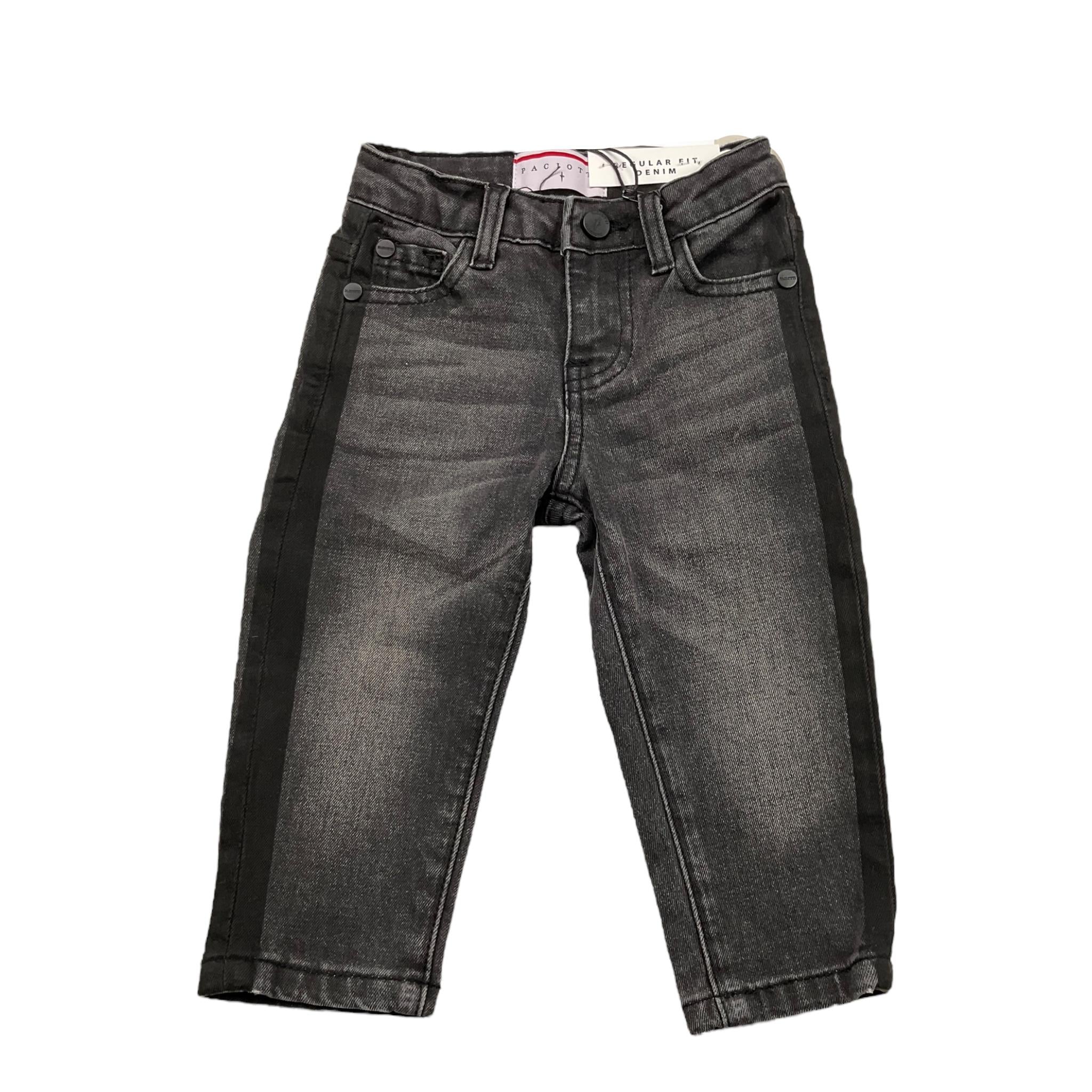 CESARE PACIOTTI jeans tinta unita con girovita regolabile Nero per Bambino PTP5361BX NERO CESARE PACIOTTI 