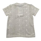 Mood_One T-Shirt Girocollo Tinta Unita con Trafori per Bambino TSHIRT02 BEIGE MOOD_ONE 