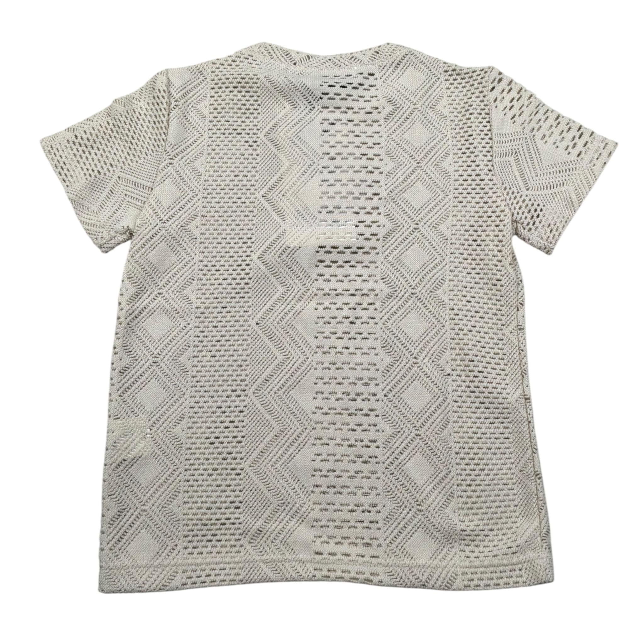 Mood_One T-Shirt Girocollo Tinta Unita con Trafori per Bambino TSHIRT02 BEIGE MOOD_ONE 
