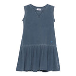 Il Gufo Abito Tinta Unita Giromanica per Bambina P25VA333N0107J BLU IL GUFO 