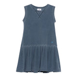 Il Gufo Abito Tinta Unita Giromanica per Bambina P25VA333N0107J BLU IL GUFO 