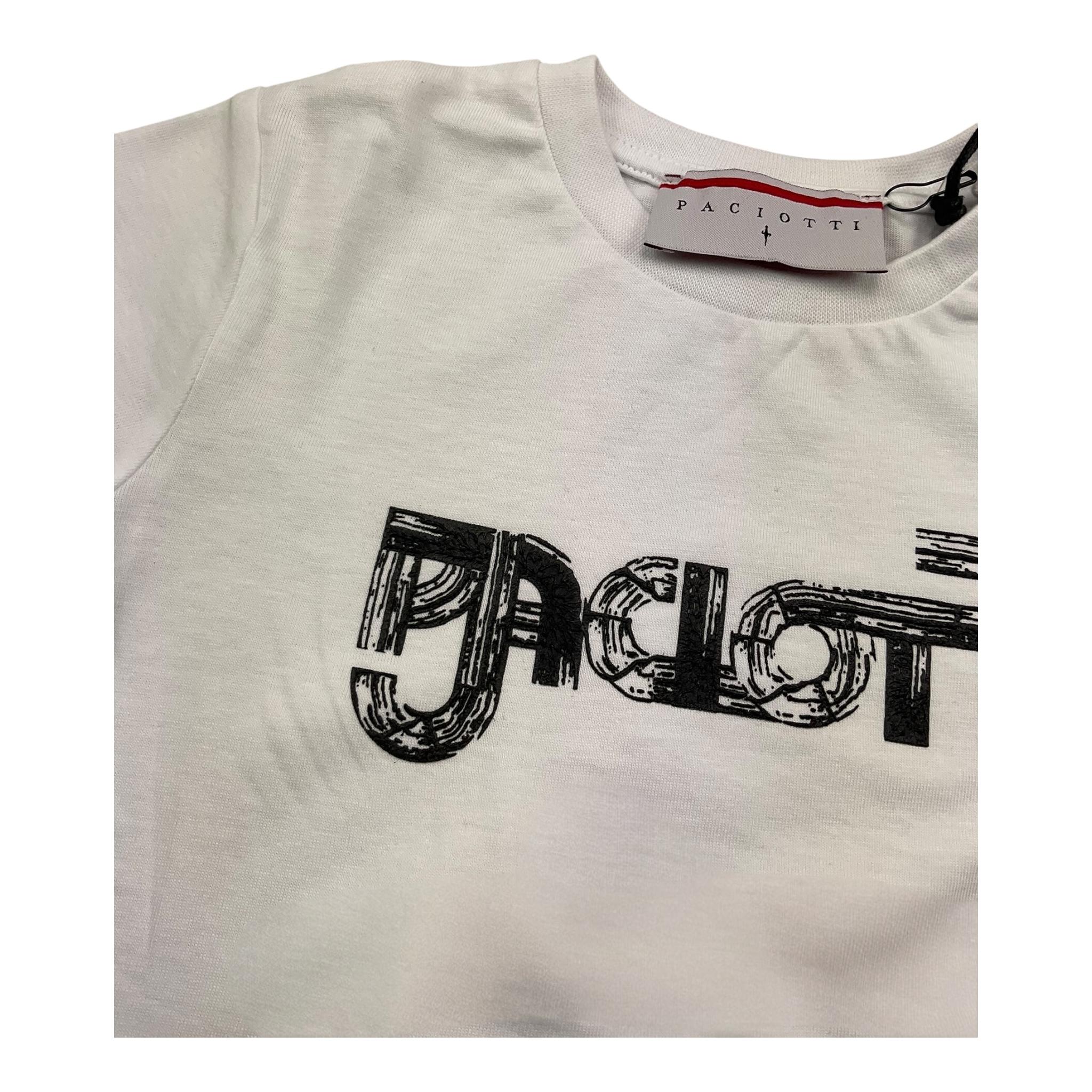 Cesare Paciotti T-Shirt Girocollo Tinta Unita con Logo per Neonato TSP5170B BIANCO CESARE PACIOTTI 