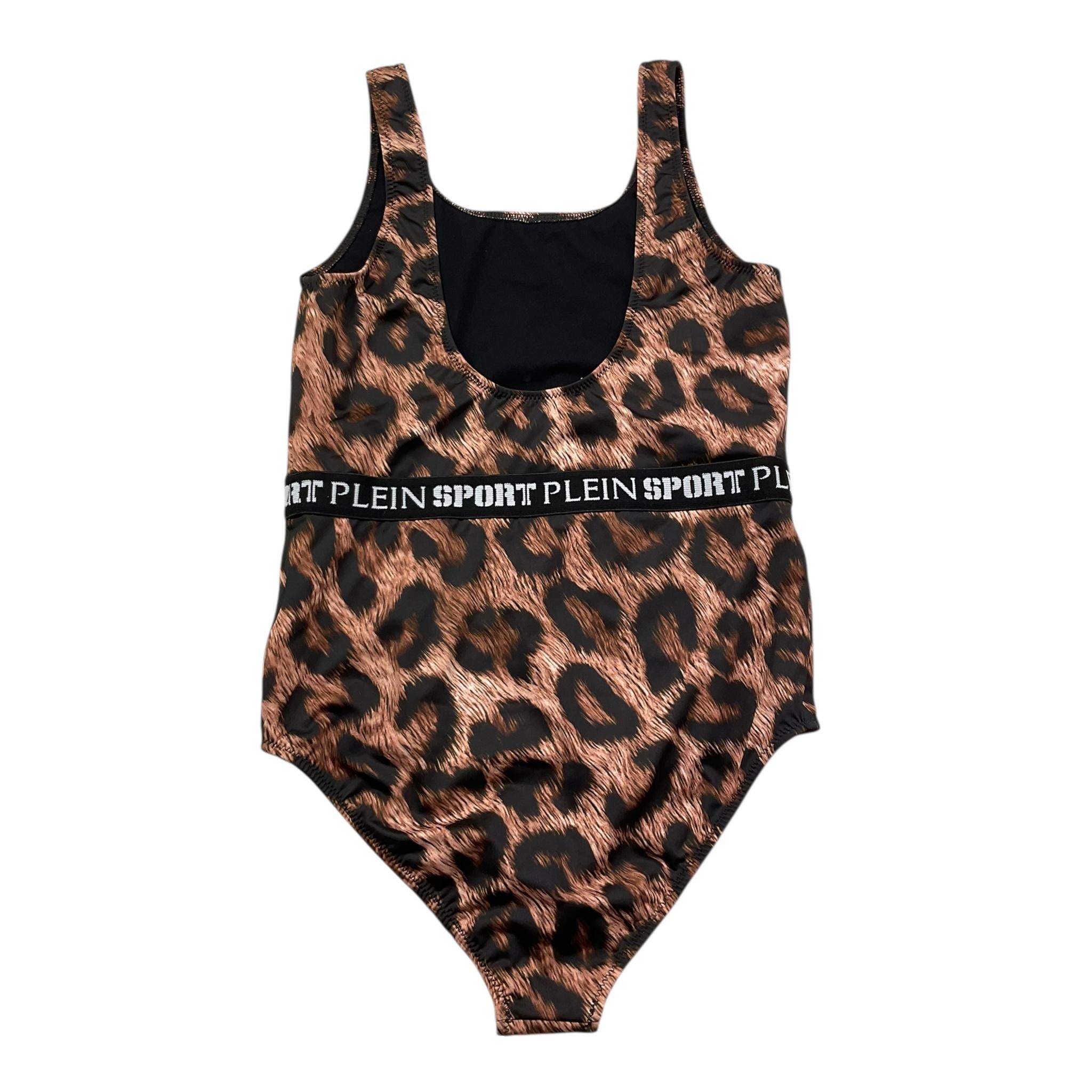 Plein Sport Swim Costume Intero Fantasia Maculata per Bambina PS25KGP04 MARRONE PLEIN SPORT SWIM 