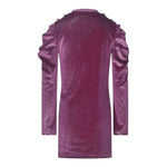 MARC ELLIS abito manica lunga tinta unita in velluto Viola per Bambina JMJDR00108 VIOLA MARC ELLIS 