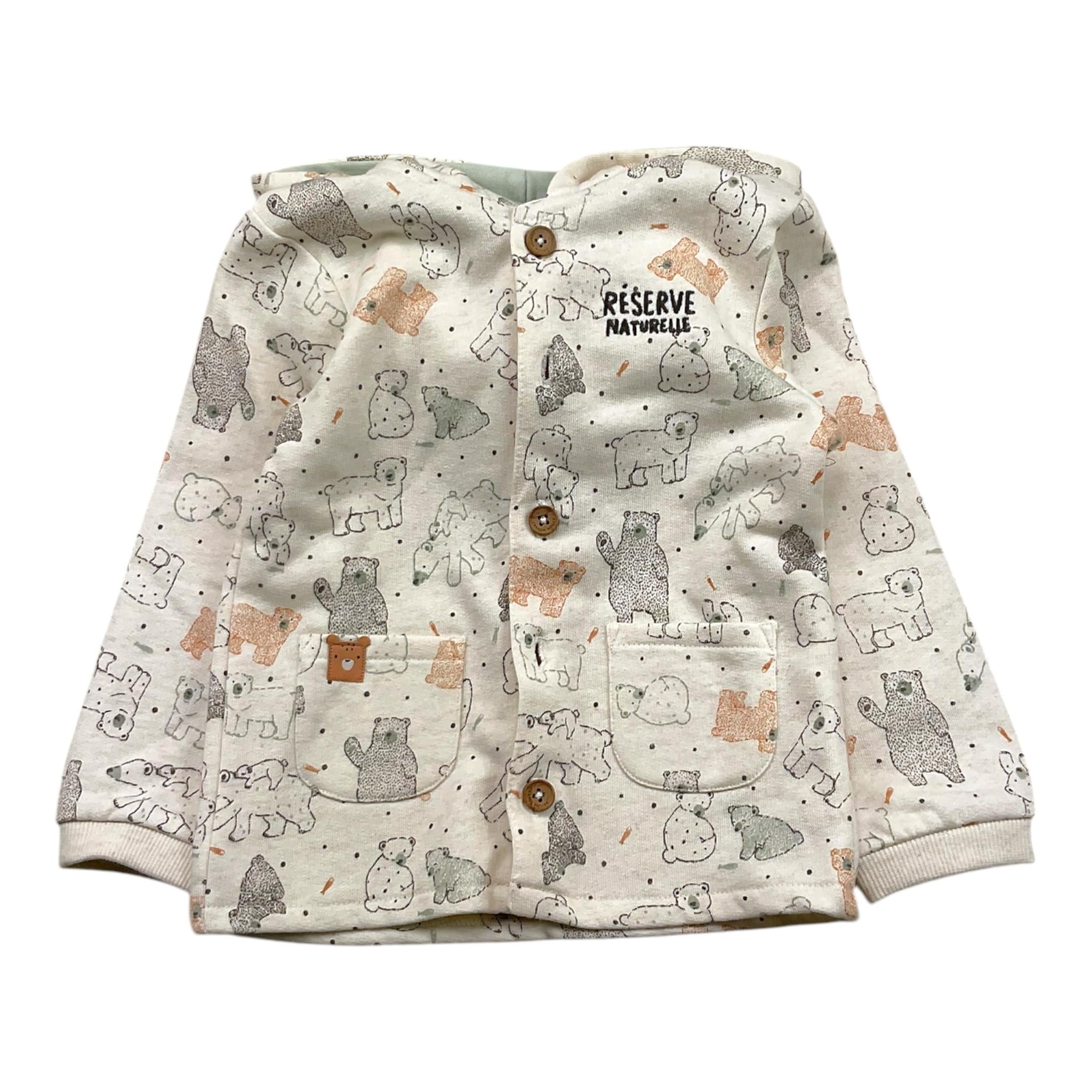 YATSI BABY completo 3pz felpa-shirt-pantalone tinta unita con elastico in vita Verde per Neonato 24433550 VERDE YATSI BABY 