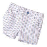Minibanda Bermuda Tinta Unita con Fantasia A Righe per Neonato 3B620 BIANCO MINIBANDA 