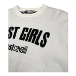 Just Cavalli Maglia Girocollo Tinta Unita con Stampa per Bambina JGP26180MA BIANCO JUST CAVALLI 