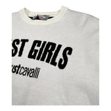 Just Cavalli Maglia Girocollo Tinta Unita con Stampa per Bambina JGP26180MA BIANCO JUST CAVALLI 