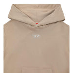 Msgm Felpa Chiusa con Cappuccio Tinta Unita con Stampa per Bambina J02025 BEIGE MSGM 