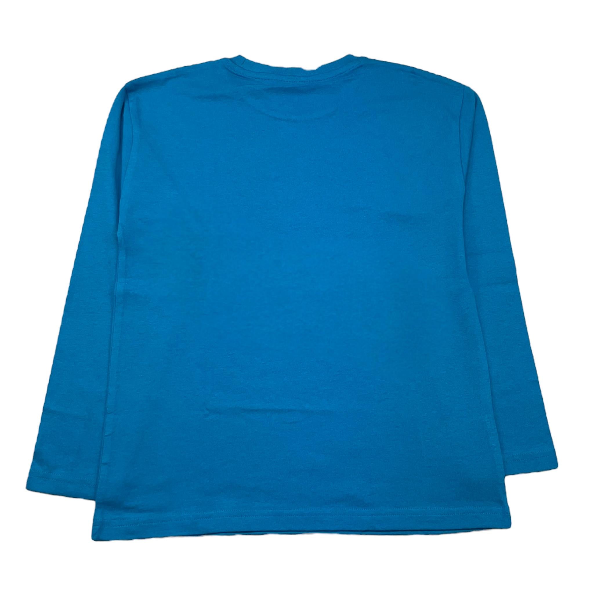 MAYORAL shirt girocollo tinta unita con stampa in contasto Cobalto per Bambino 4051J COBALTO MAYORAL 