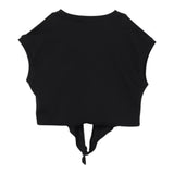 Pinko T-Shirt Girocollo Tinta Unita con Logo per Bambina KFTS004X NERO PINKO 
