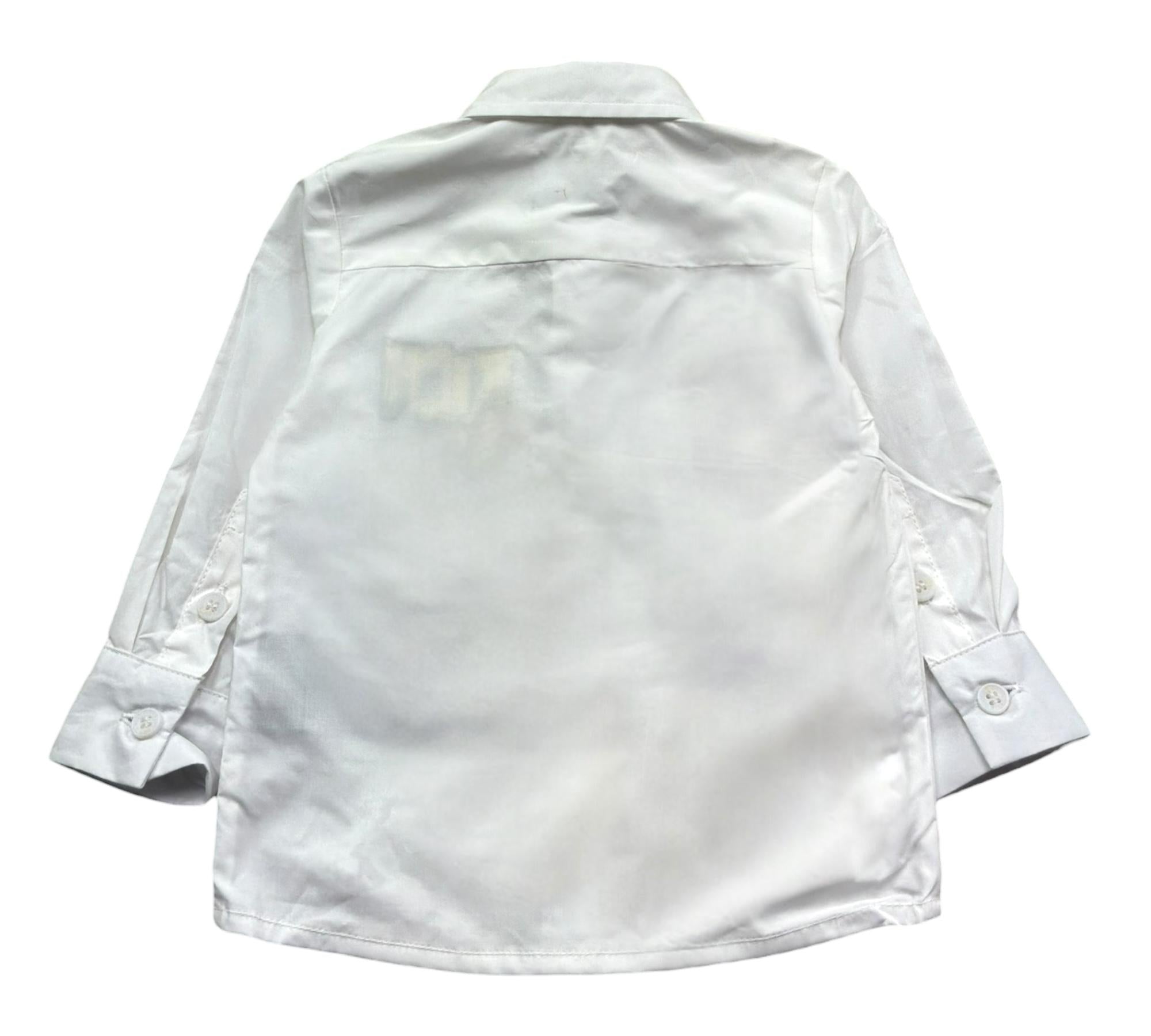 John Richmond Camicia Manica Lunga Tinta Unita con Stampa per Neonato RIP26112CA BIANCO JOHN RICHMOND 