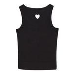 Liu Jo Canotta Tinta Unita con Traforo A Forma di Cuore per Bambina GA5199X NERO LIU JO 