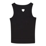 Liu Jo Canotta Tinta Unita con Traforo A Forma di Cuore per Bambina GA5199X NERO LIU JO 