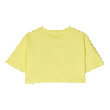Philosophy T-Shirt Girocollo Tinta Unita Con Stampa Verde Per Bambina