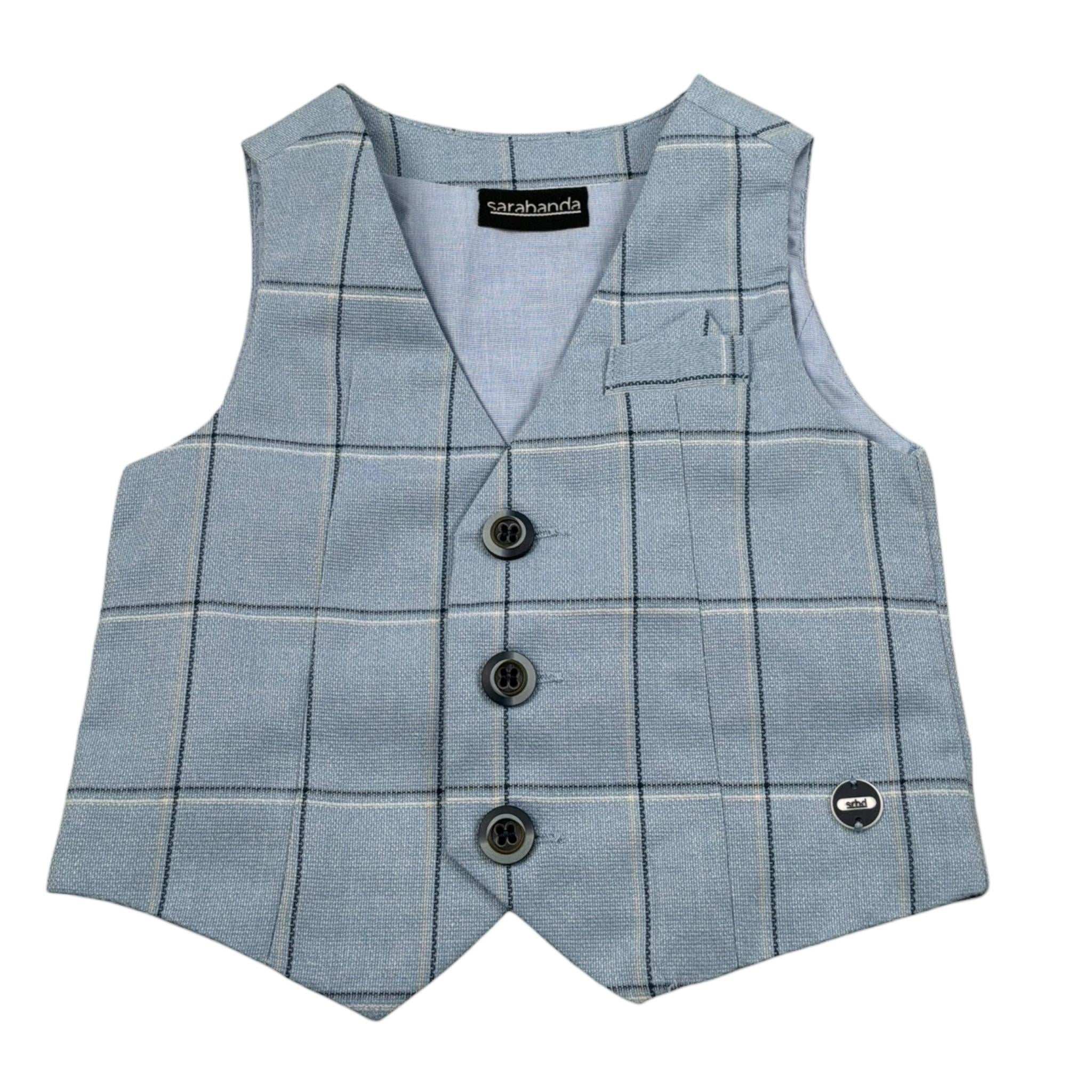 Sarabanda Gilet Tinta Unita per Neonato 04170N AZZURRO SARABANDA 