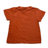Wedoble Camicia Mezza Manica Tint Unita Ruggine Per Neonato
