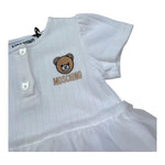 Moschino Abito Tinta Unita Mezza Manica per Neonata MDV0DB BIANCO MOSCHINO 