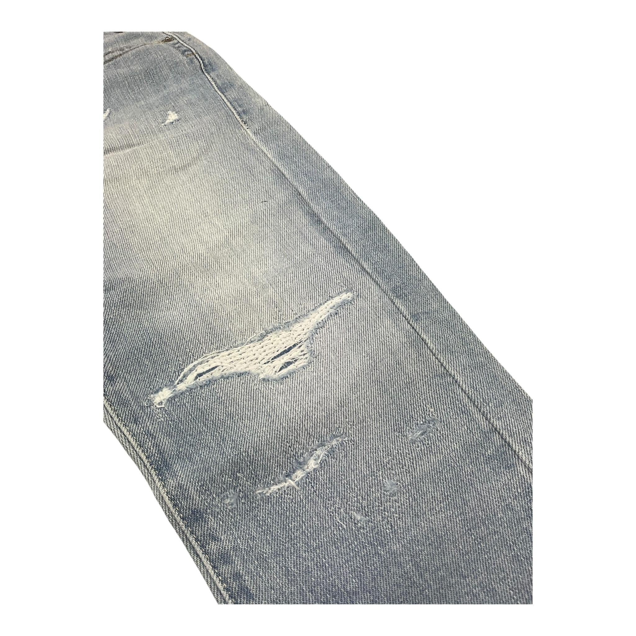 Replay Jeans Tinta Unita con Girovita Regolabile per Bambino SB9081 AZZURRO REPLAY 