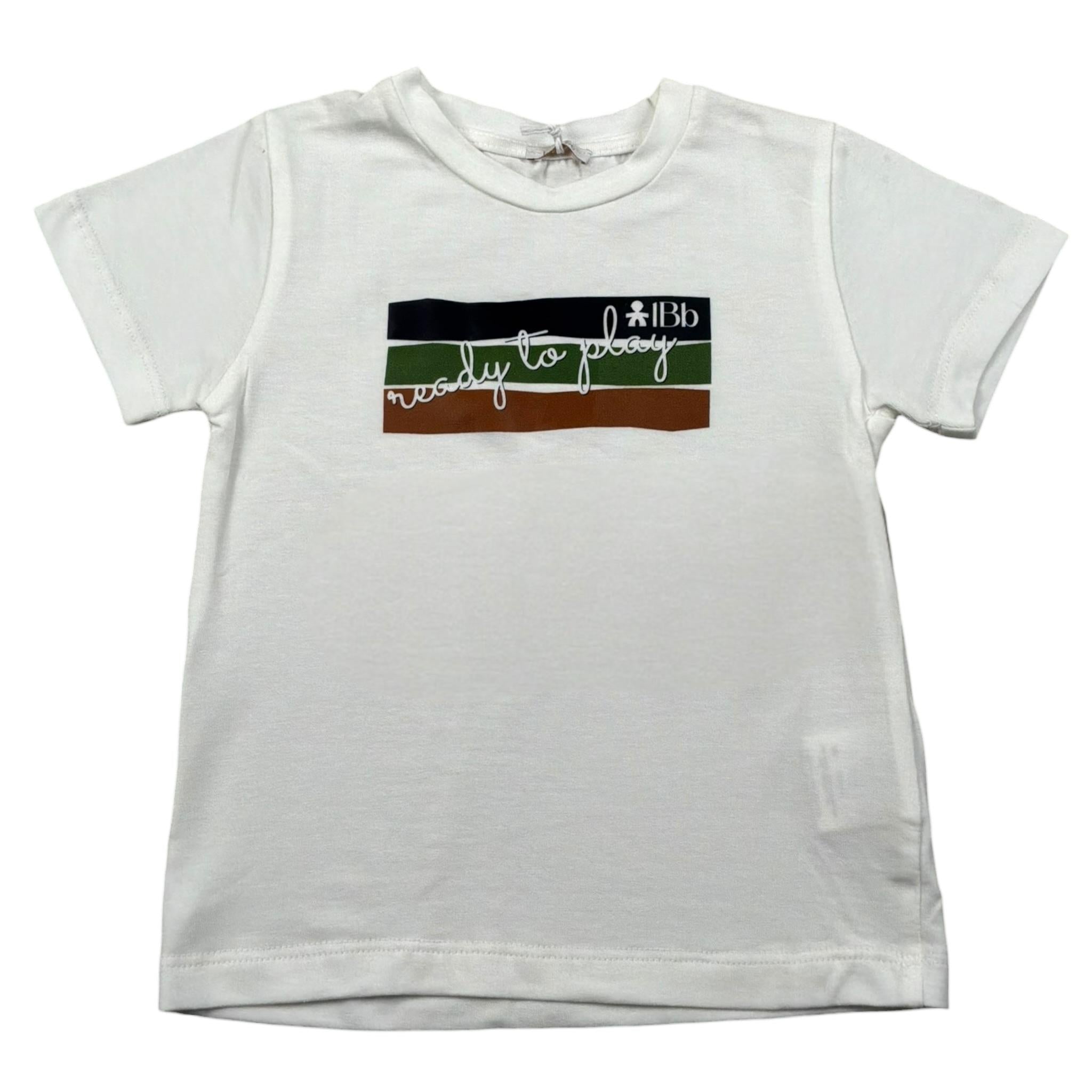 Le Bebe T-Shirt Girocollo Tinta Unita con Stampe per Bambino LBB5011J BIANCO LE BEBE 