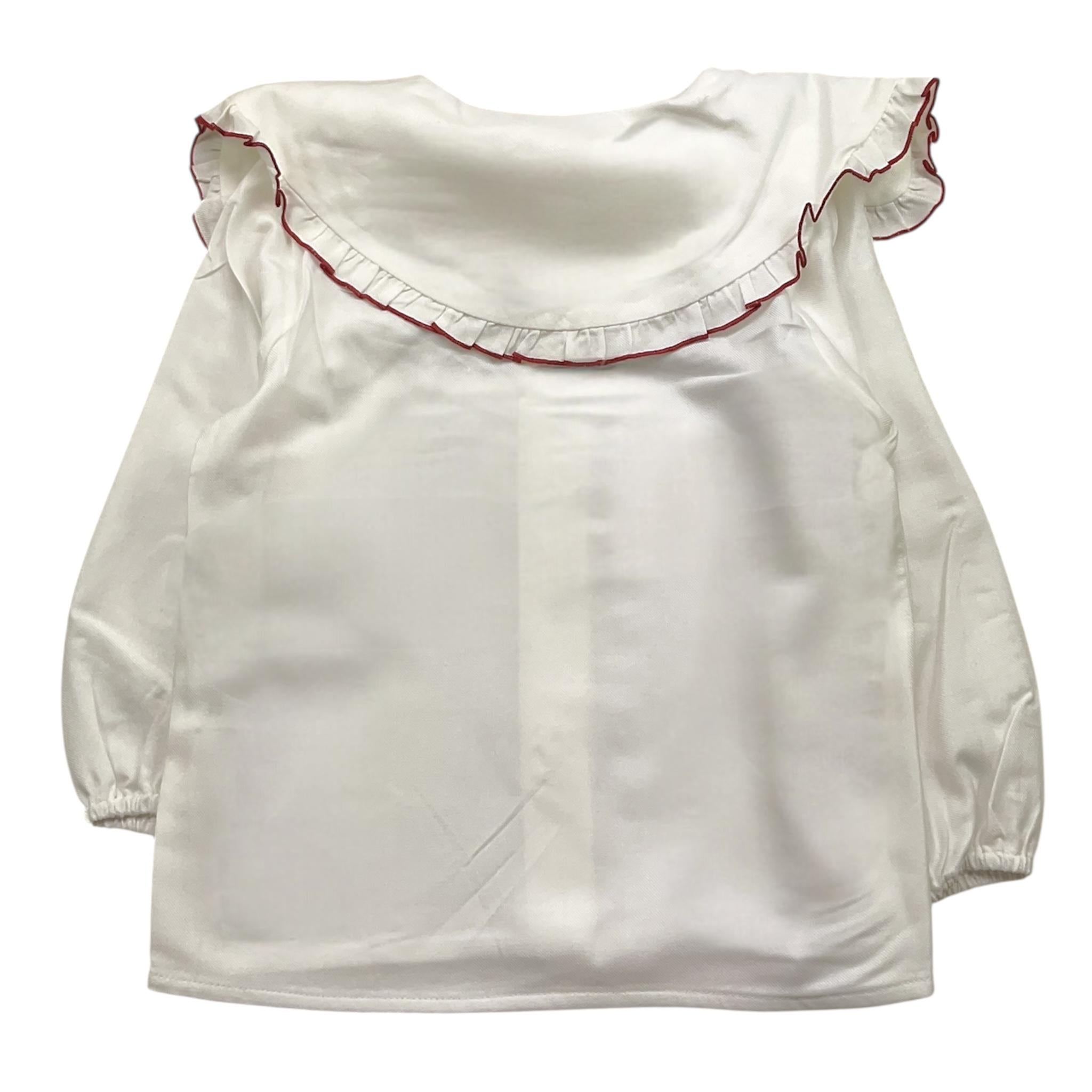 LA STUPENDERIA camicia manica lunga tinta unita con colletto Bianco per Bambina TJCM46XJ BIANCO LA STUPENDERIA 