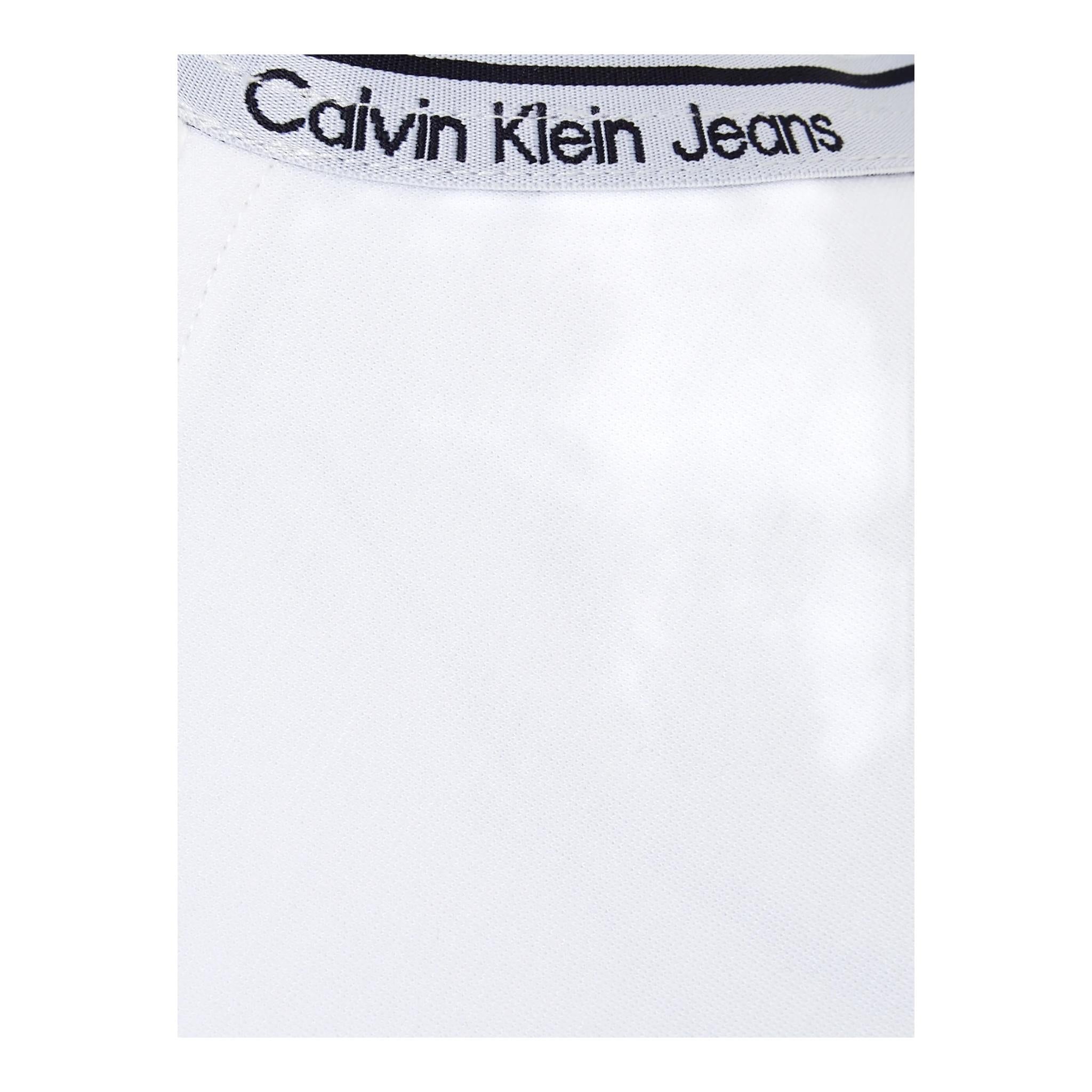 Calvin Klein Canotta Tinta Unita con Logo per Bambina IG0IG02436 BIANCO CALVIN KLEIN 