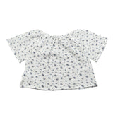 Petit Indi Camicia Tinta Unita con Stampa Fiori per Neonata SS25BK4035 BIANCO PETIT INDI 