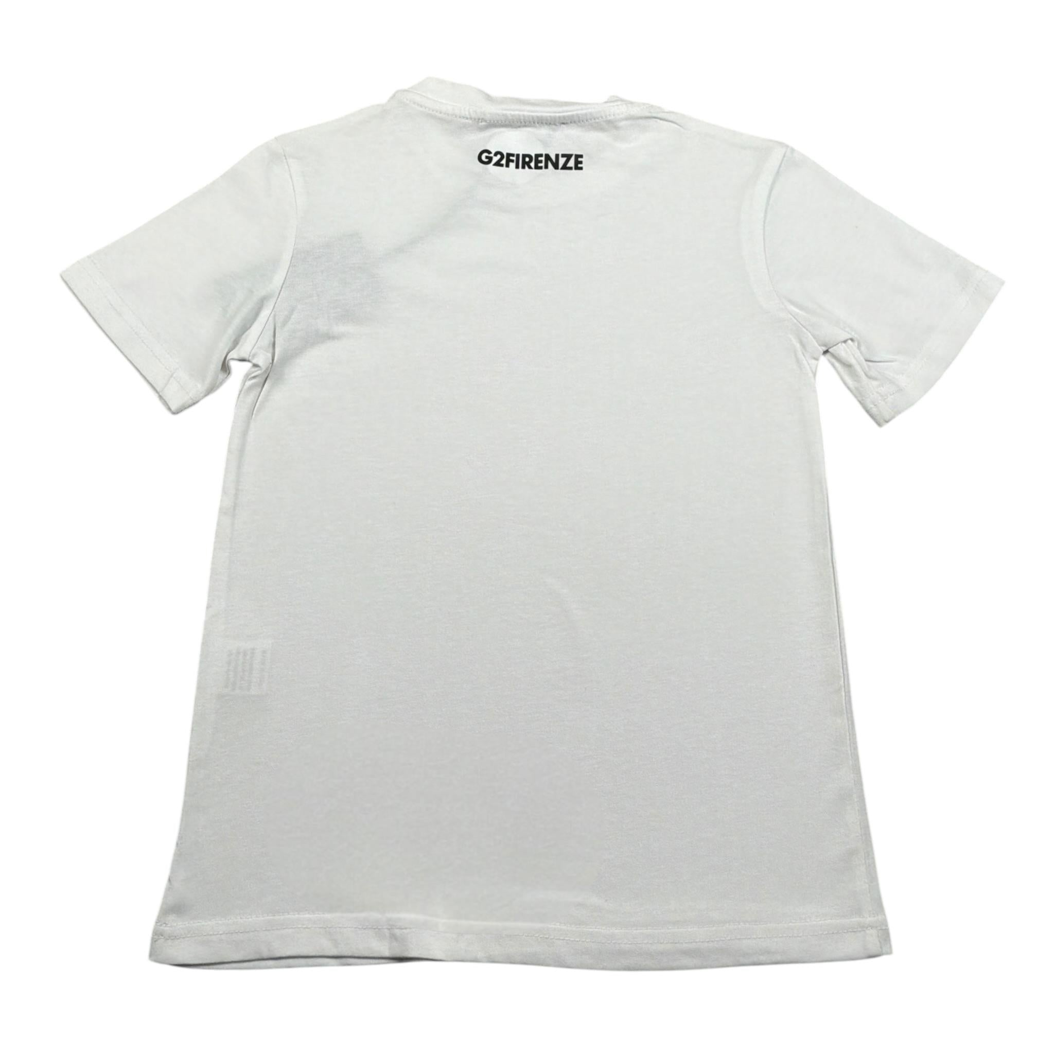 G2Firenze T-Shirt tinta unita con Stampa Bianco per Bambino 00602 BIANCO G2FIRENZE 