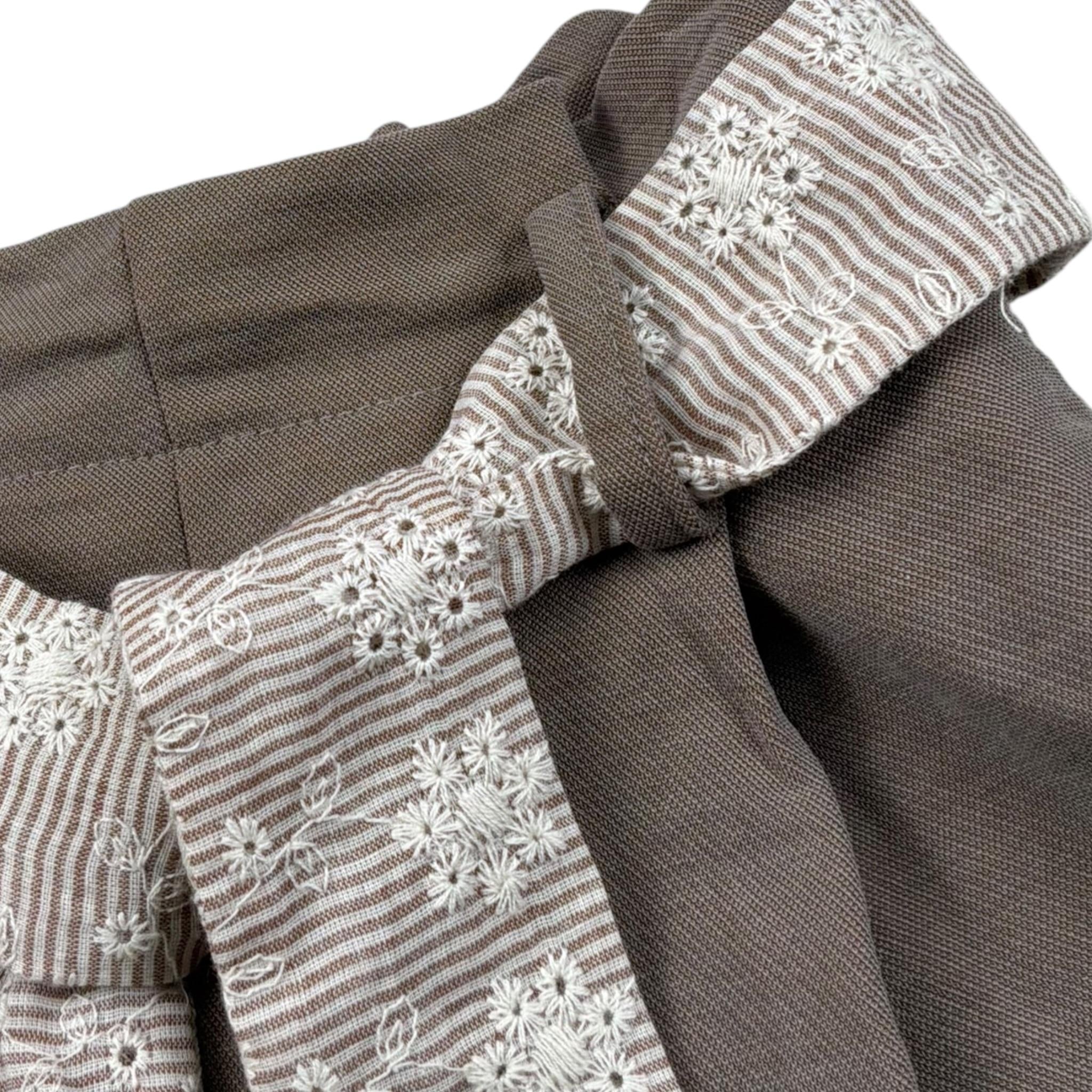 Lalalu' Short tinta unita con Cintura Marrone per Bambina SHL70PBX MARRONE LALALU' 