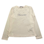 MISS BLUMARINE shirt girocollo tinta unita con brillantini Bianco per Bambina IF4140 BIANCO MISS BLUMARINE 