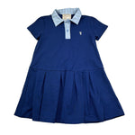 Trussardi Abit Mezza Manica Tinta Unita con Colletto per Bambina TGP26085VE BLU TRUSSARDI 