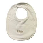 LE BEBE' bavetta tinta unita con logo Bianco per Neonata LBG6028 BIANCO LE BEBE' 