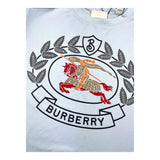 Burberry T-Shirt Rundhalsausschnitt Einfarbig mit Kontrastdruck Hellblau Für Jungen