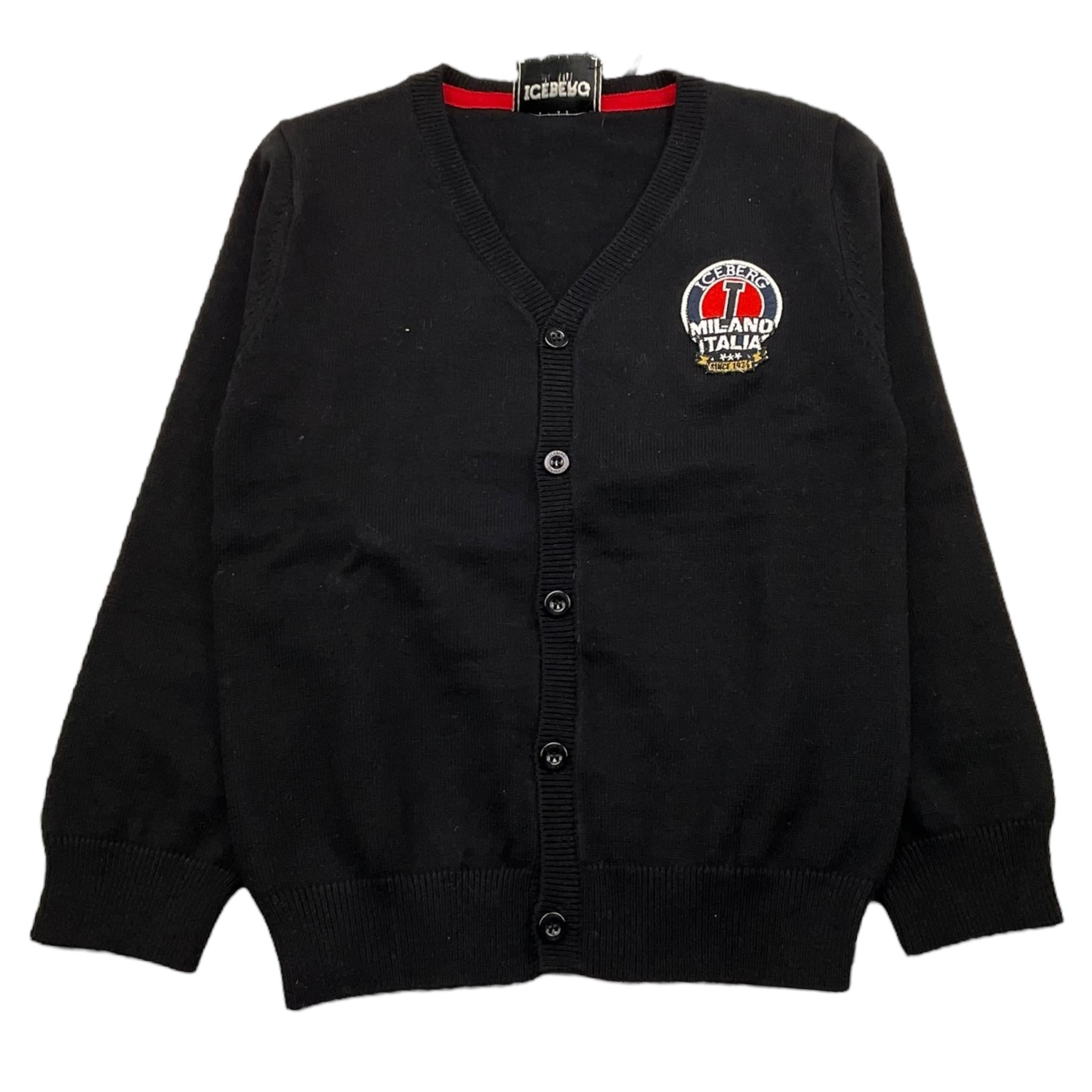 CESARE PACIOTTI cardigan scollo a v tinta unita cn applicazioni Nero per Bambino MGICE5313BX NERO CESARE PACIOTTI 