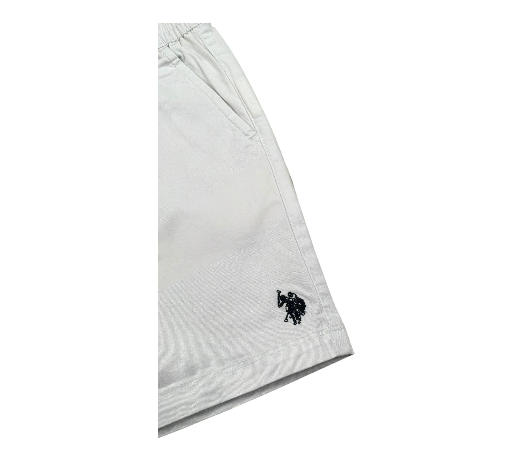 U.S. Polo Assn Bermuda Tinta Unita con Elastico In Vita per Bambino US41557 BIANCO U.S. POLO ASSN 