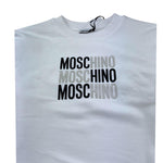Moschino Felpa Girocollo Tinta Unita con Stampa per Bambino HRF078 BIANCO MOSCHINO 