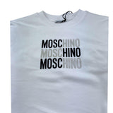 Moschino Felpa Girocollo Tinta Unita con Stampa per Bambino HRF078 BIANCO MOSCHINO 