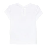 Monnalisa T-Shirt Girocollo Tinta Unita con Stampa per Neonata 39E614 BIANCO MONNALISA 