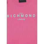 John Richmond Abito Tinta Unita con Logo Girocollo per Bambina RGP25008VEXX FUXIA JOHN RICHMOND 
