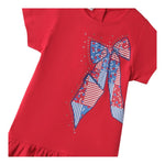 I Do Abito Tinta Unita con Stampa per Neonata 4B547 ROSSO I DO 