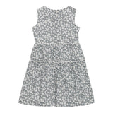 Il Gufo Abito Giromanica Tinta Unita con Stampa Floreale per Bambina P25VA319C4138J GRIGIO IL GUFO 