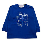 CESARE PACIOTTI shirt girocollo tinta unita con stampa in contrasto Cobalto per Neonato TSP5315BX COBALTO CESARE PACIOTTI 