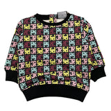 JOHN RICHMOND felpa chiusa girocollo stampa fantasia logo Nero per Neonata RIA25080FE NERO JOHN RICHMOND 