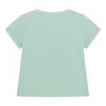 Guess T-Shirt Girocollo Tinta Unita con Stampa per Neonata A5GI03K6YW4 VERDE ACQUA GUESS 