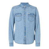 GUESS camicia manica lunga in denim tinta unita Azzurro per Bambino L4GH06D3PF5 AZZURRO GUESS 
