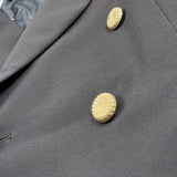 Fun & Fun Giacca Tinta Unita Doppiopetto per Bambina FCJJK15484 NERO FUN & FUN 