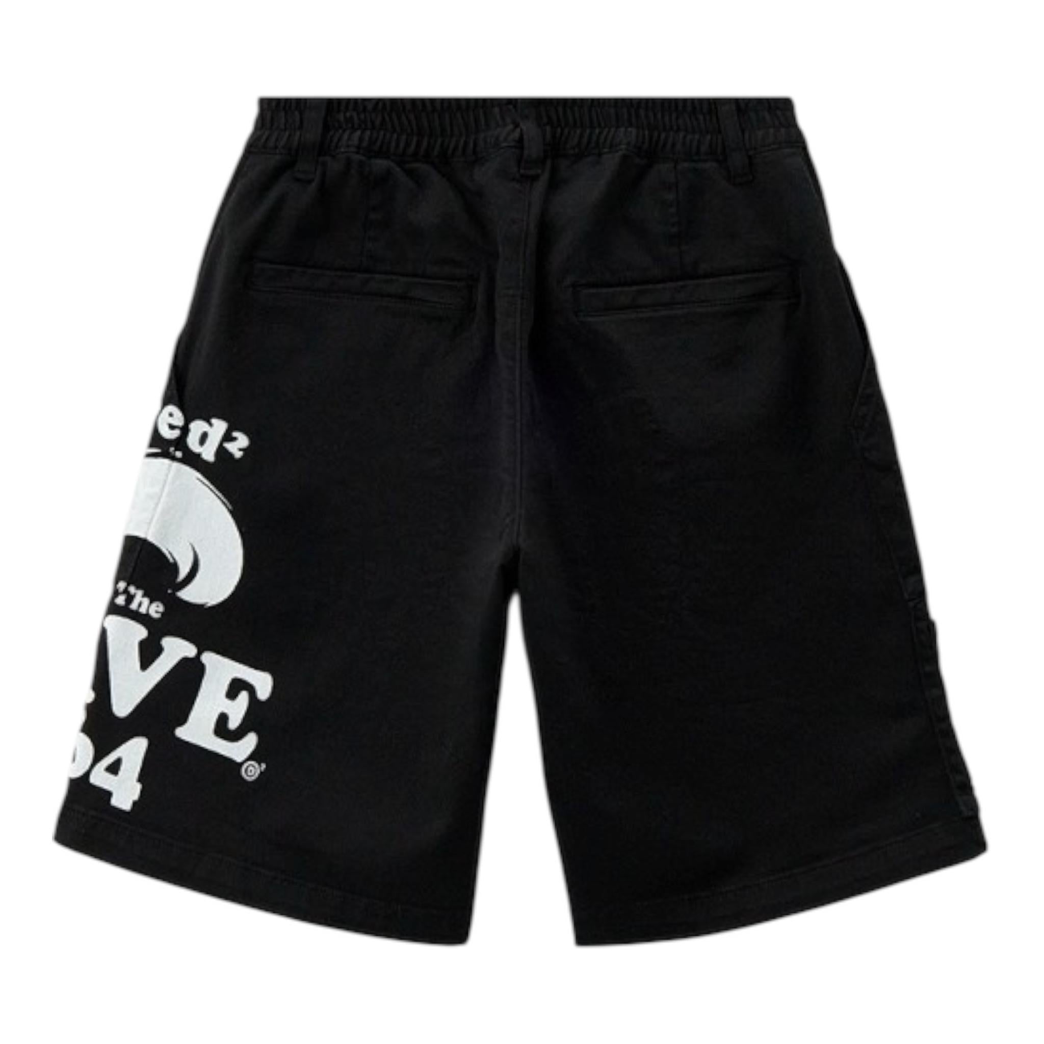 Dsquared2 Bermuda In Denim Tinta Unita con Elastico In Vita per Bambino DQ2130 NERO DSQUARED2 