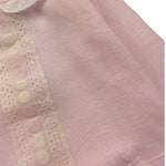 CALAMARO completo 2pz maglia-ghettina tinta unita con ricami Rosa per Neonata 17517 ROSA CALAMARO 