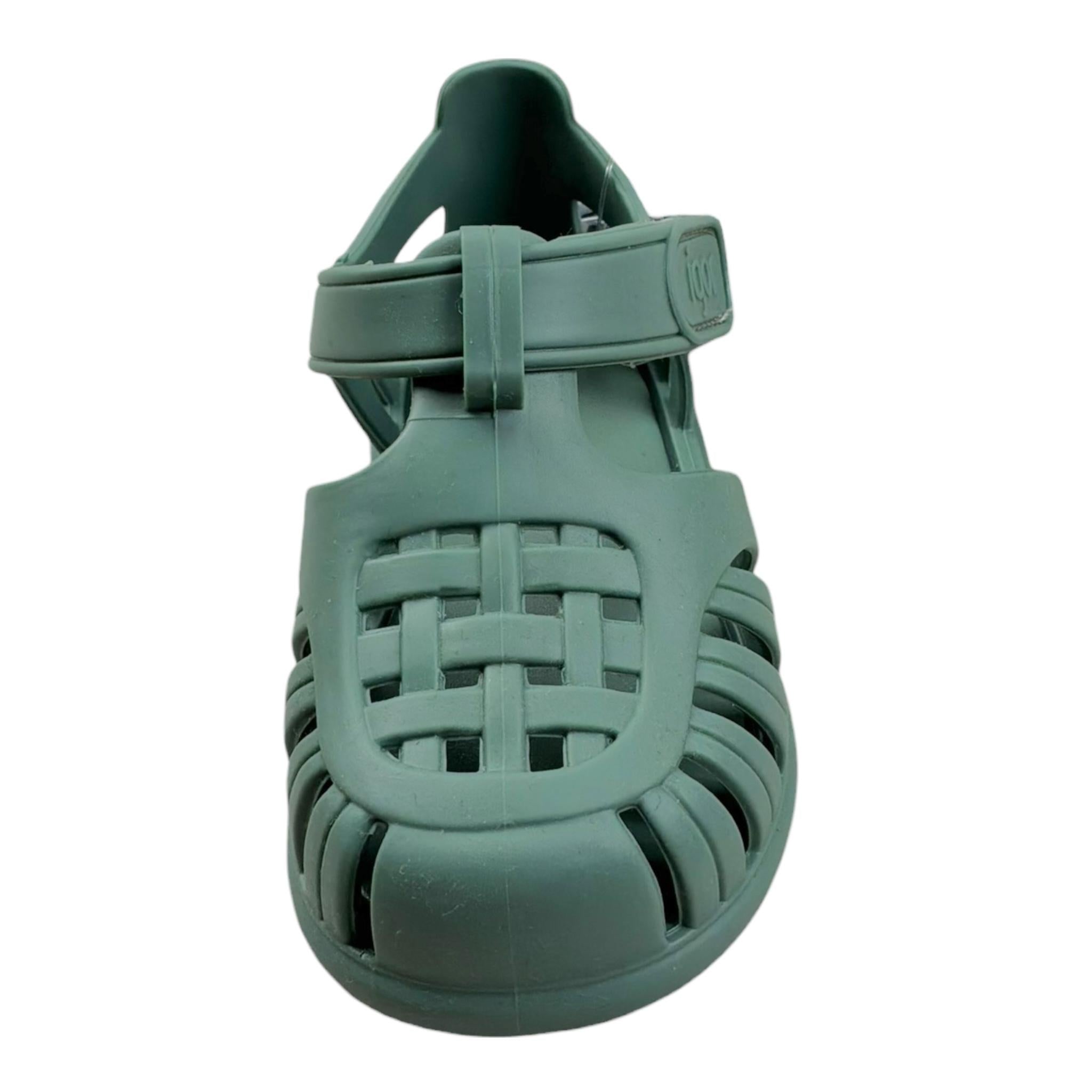 Igor Sandalo Tinta Unita con Strappi per Neonato S10271N VERDE IGOR 