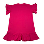 Gaelle Abito Mezza Manica Tinta Unita con Logo per Bambina 2746V00054 FUXIA GAELLE 